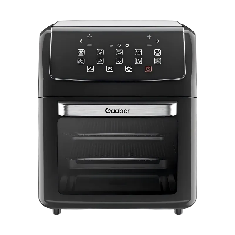 Black Glass Transparent Visualization Air Fryer Oven 12L Gaabor & Flavor and Convenience 