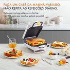 Gaabor Kit de Cozinha Portátil 3 em 1: Air Fryer, Sanduicheira e Liquidificador