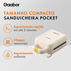 Gaabor Kit de Cozinha Portátil 3 em 1: Air Fryer, Sanduicheira e Liquidificador