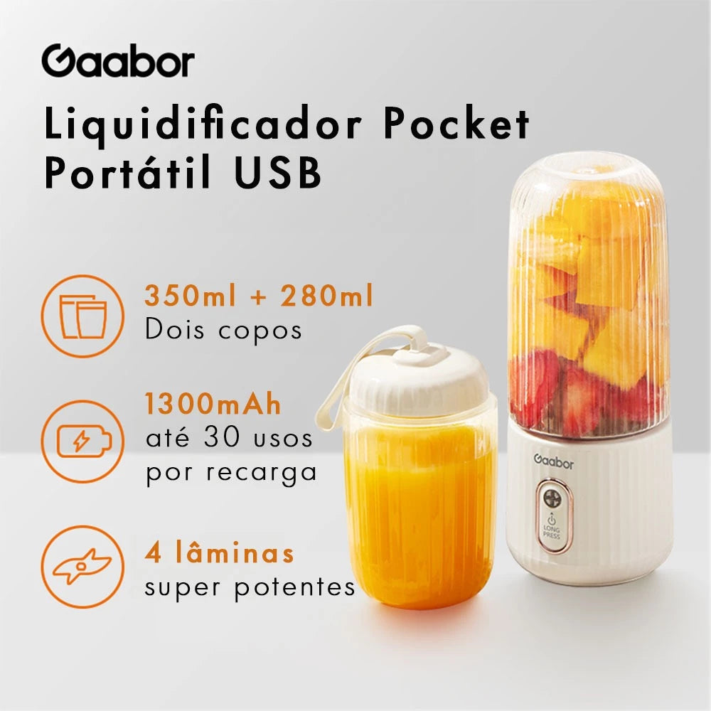 Gaabor Kit de Cozinha Portátil 3 em 1: Air Fryer, Sanduicheira e Liquidificador