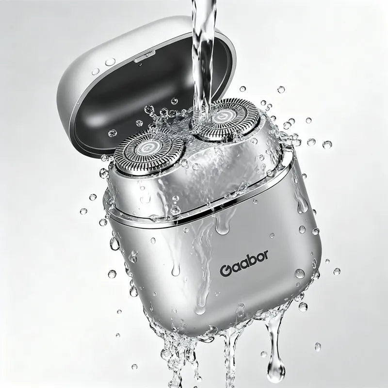 Afeitadora y maquinilla de afeitar eléctrica de bolsillo Gaabor Silver para hombre ER-T01A