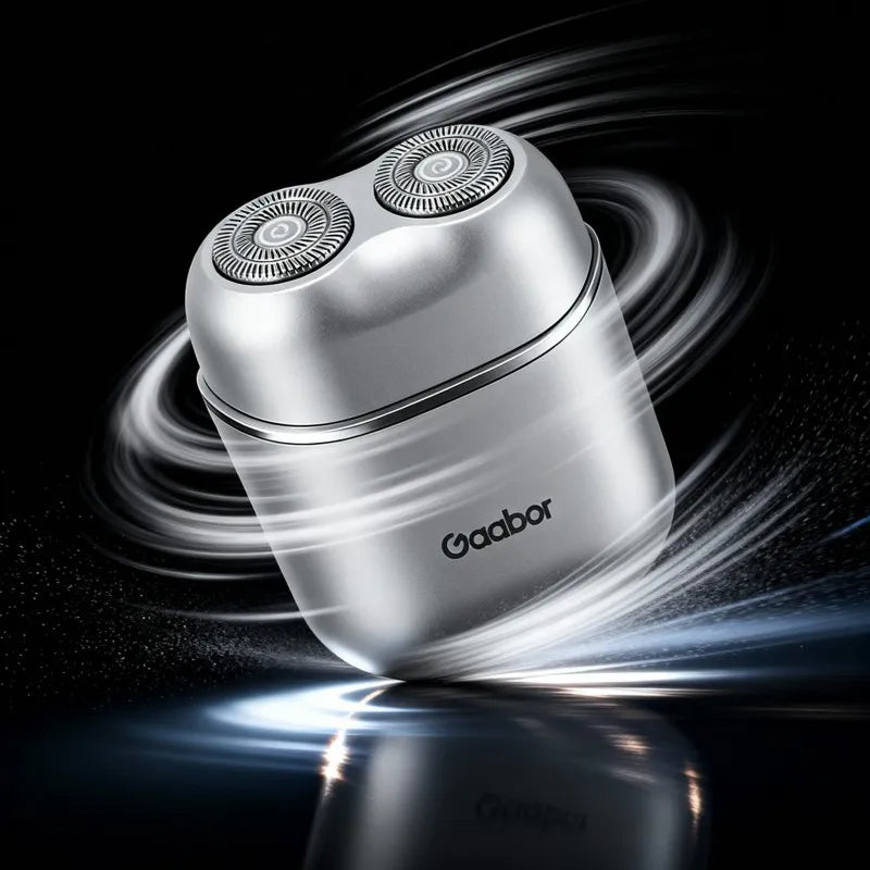 Afeitadora y maquinilla de afeitar eléctrica de bolsillo Gaabor Silver para hombre ER-T01A