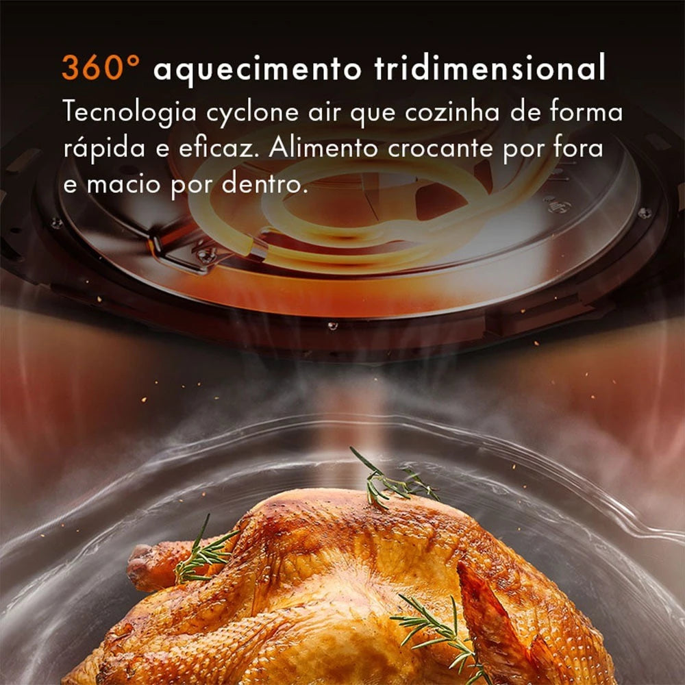 Gaabor Fritadeira Sem Óleo Duo 4,2L Analógica Visor Transparente Janela AF-45M02A