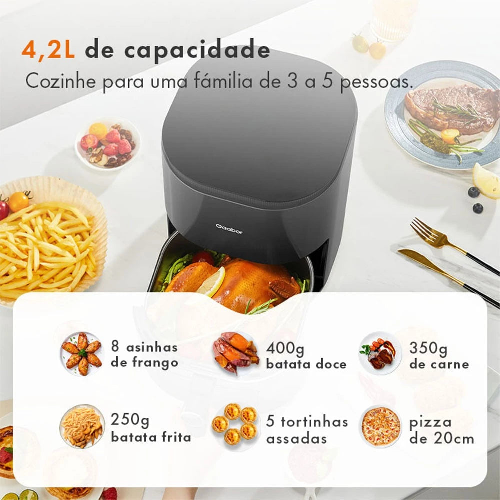 Gaabor Freidora de Aire Digital Inteligente 12 en 1 con Deshidratación 5 Litros AF-45T02A