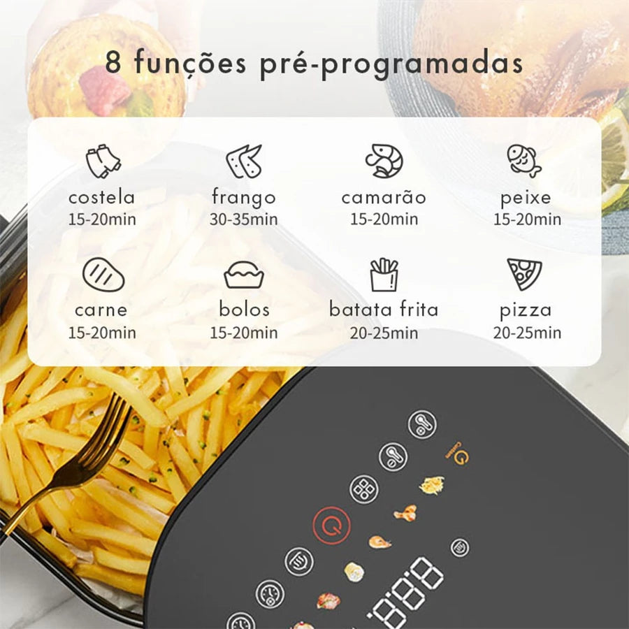 Gaabor Freidora de Aire Digital Inteligente 12 en 1 con Deshidratación 5 Litros AF-45T02A