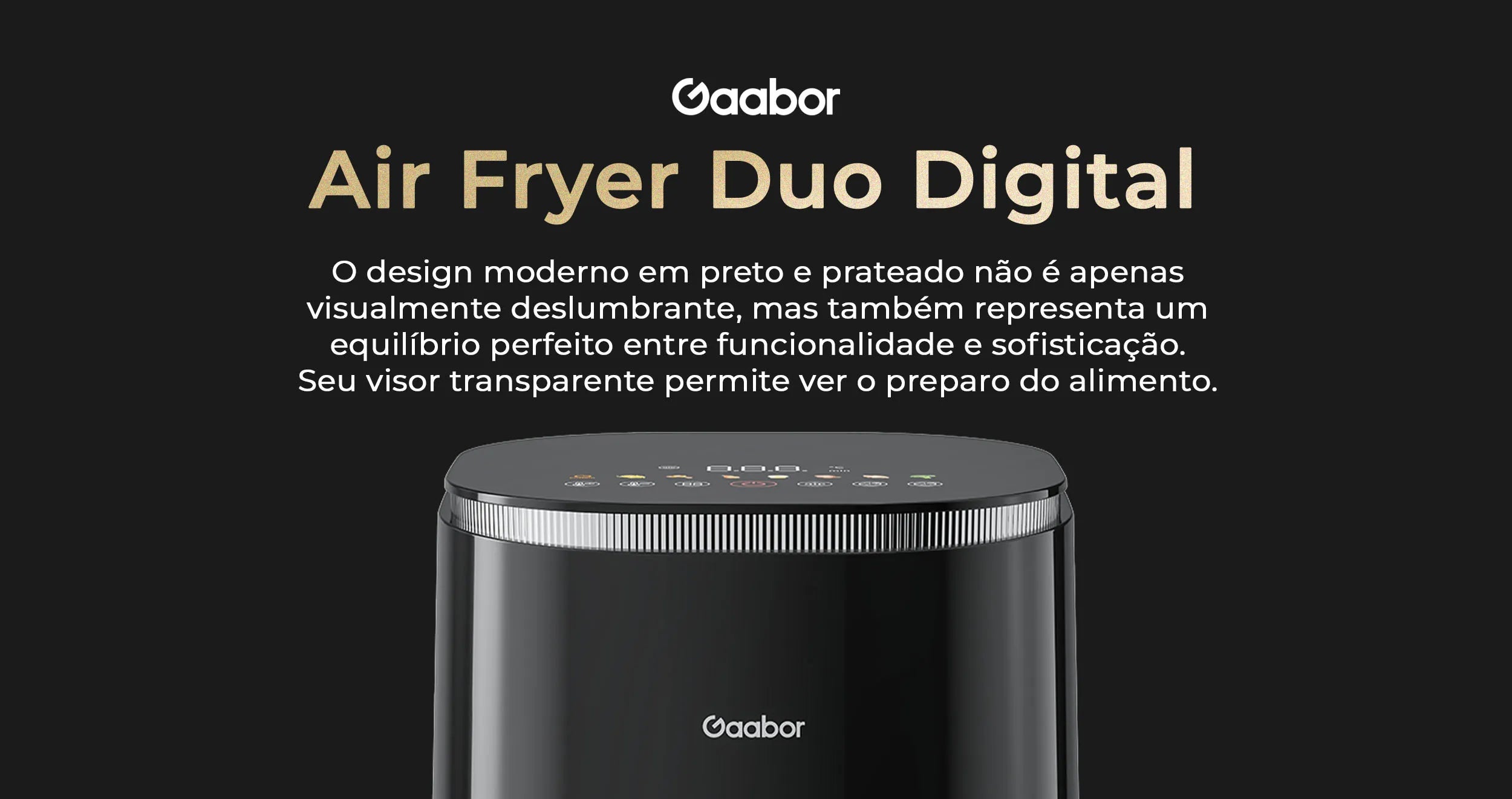 Gaabor 12 in 1 Smart Digital Air Fryer With Dehydration 5 Quart AF-45T02A