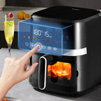 Gaabor 6.5 Quart Black Glass Digital Air Fryer AF-65TBK01A