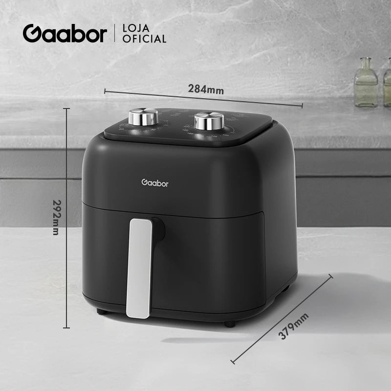 Fritadeira Elétrica Gaabor 6,5L 1600W Circulação de Ar 360° Controle Inteligente de Temperatura 10 Menus AF-80M01A