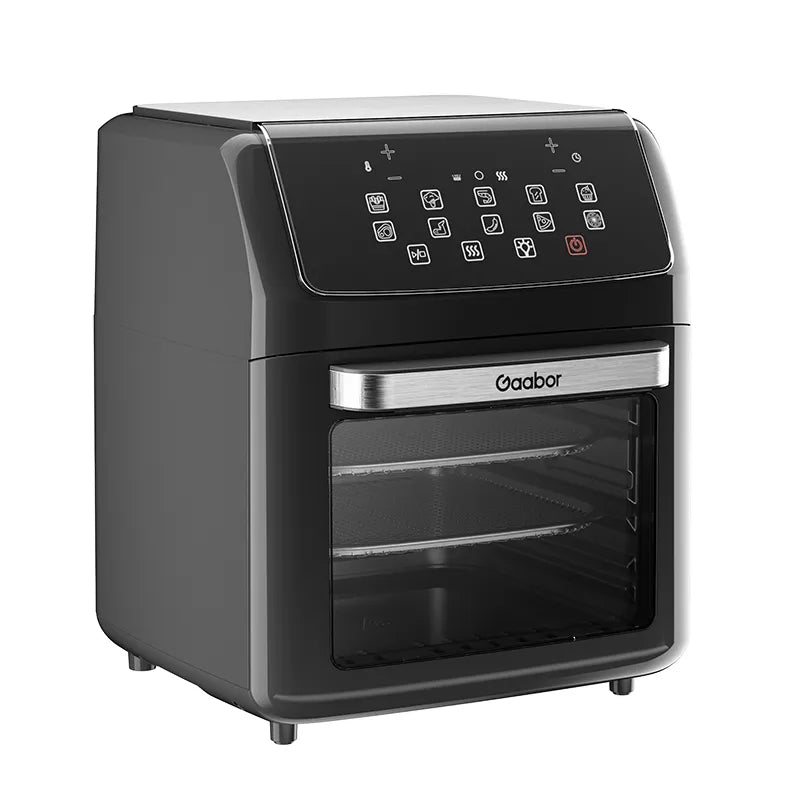 Black Glass Transparent Visualization Air Fryer Oven 12L Gaabor & Flavor and Convenience 