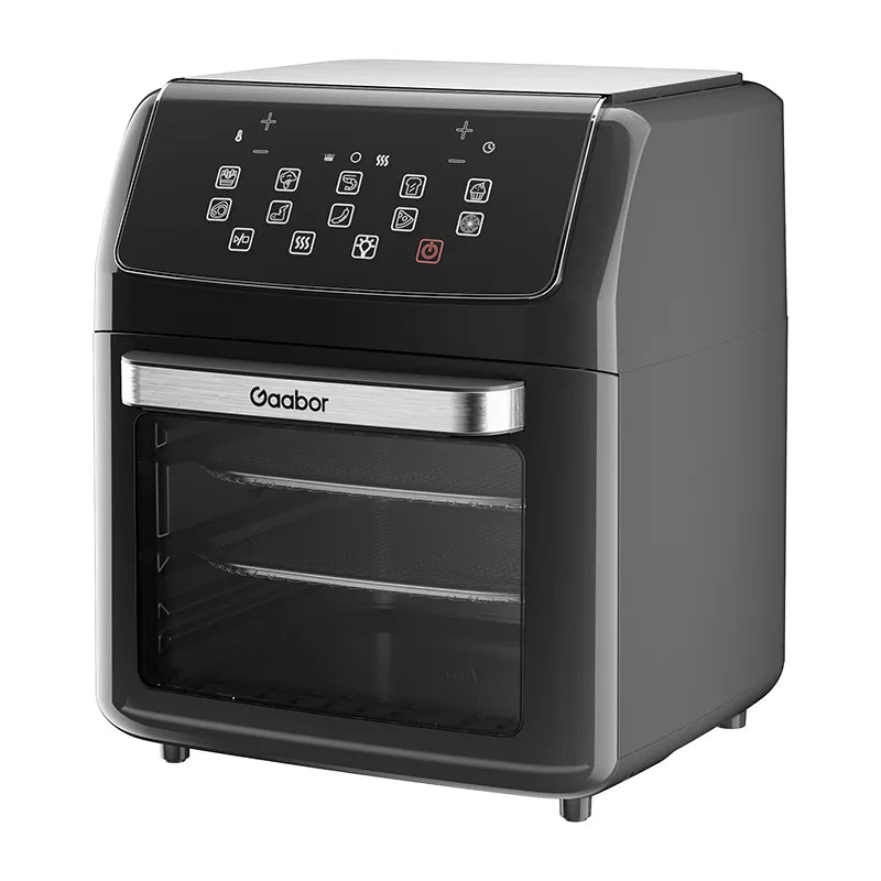 Black Glass Transparent Visualization Air Fryer Oven 12L Gaabor & Flavor and Convenience 
