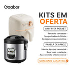 Kit Air Fryer Pocket + Panela de Arroz Gaabor