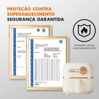Air Fryer Gaabor Pocket 1,4L 900W Branca Fritadeira Elétrica Sem Óleo Compacta Antiaderente Timer 200°C