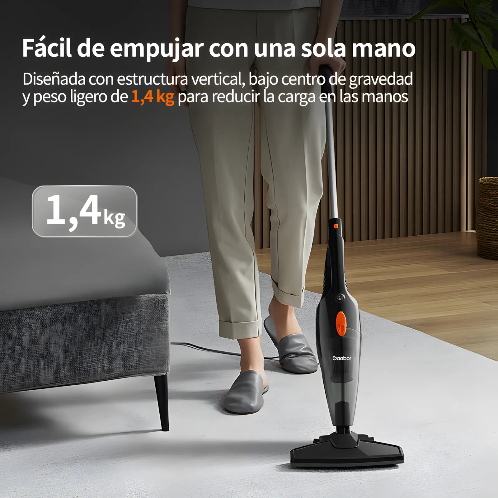 Aspiradora Gaabor 2 en 1 Smart Sweep GVCW-M15AS