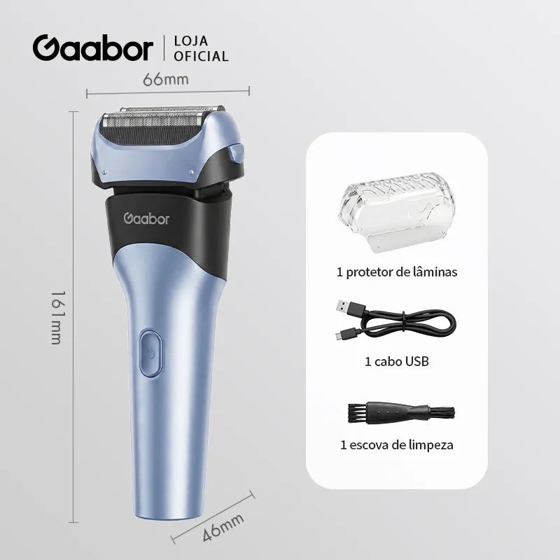Barbeador Elétrico Portátil Gaabor com Carregador ER-T02A