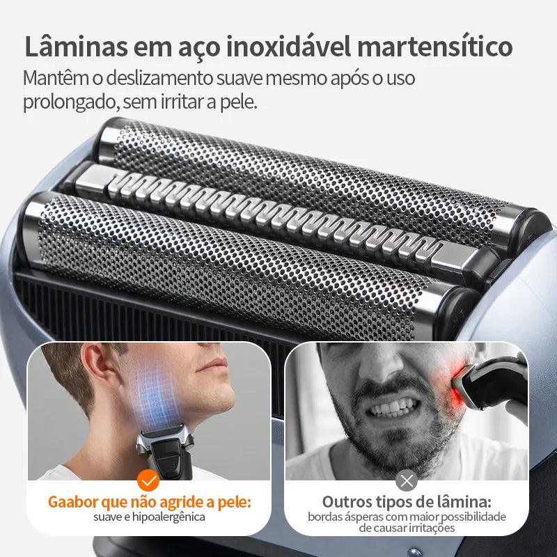 Barbeador Elétrico Portátil Gaabor com Carregador ER-T02A