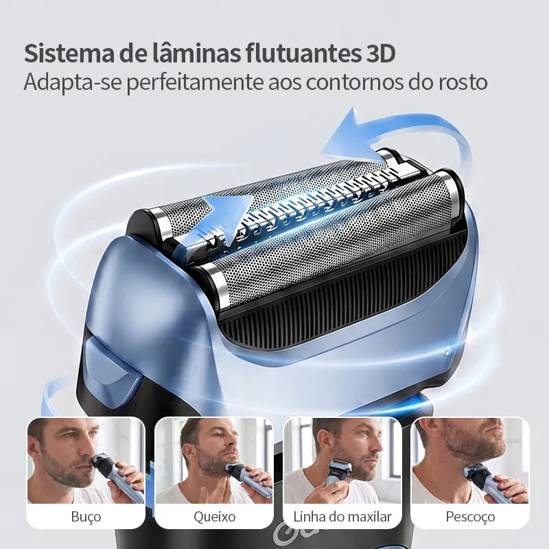 Barbeador Elétrico Portátil Gaabor com Carregador ER-T02A