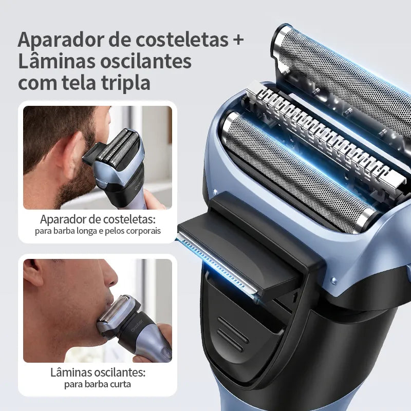 Barbeador Elétrico Portátil Gaabor com Carregador ER-T02A