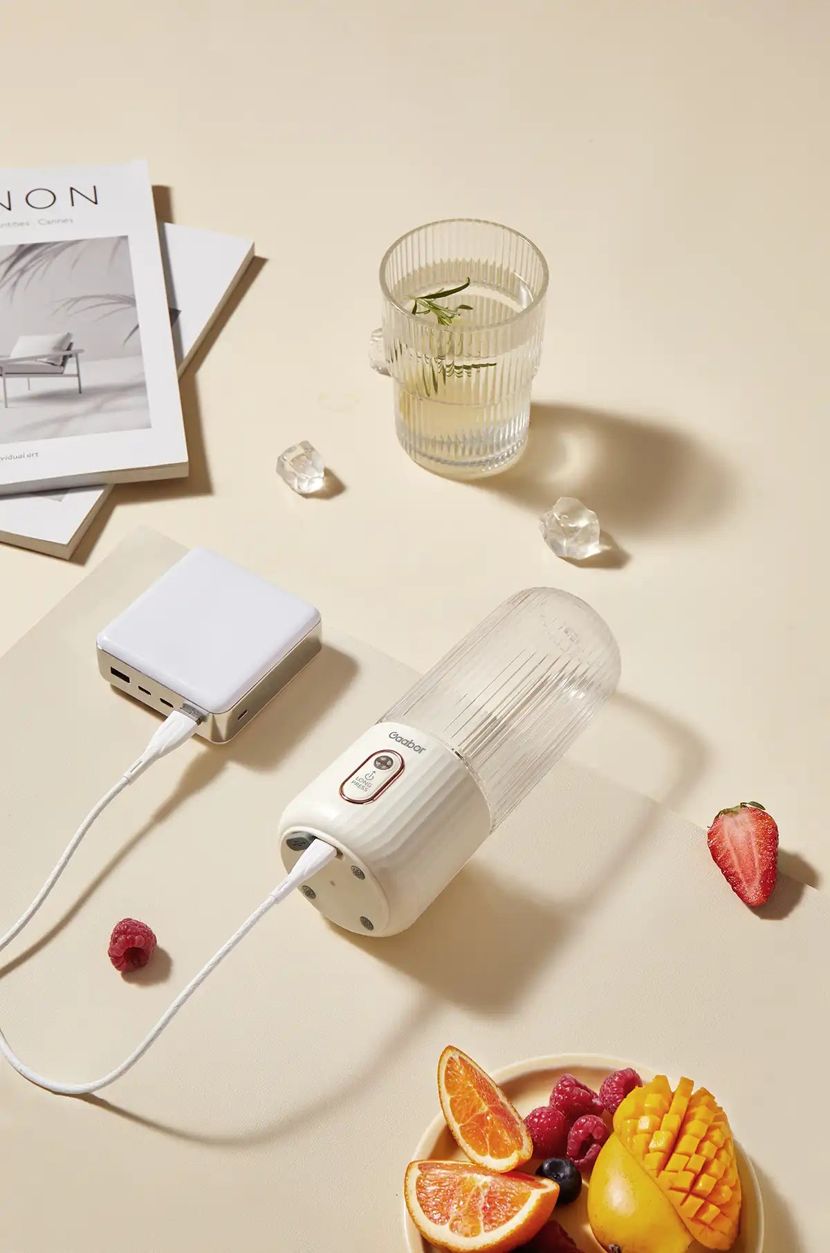 Gaabor Smart Pocket Personal Cordless Hand Juice Blender Bottle 300ml USB FP03T-WH01A