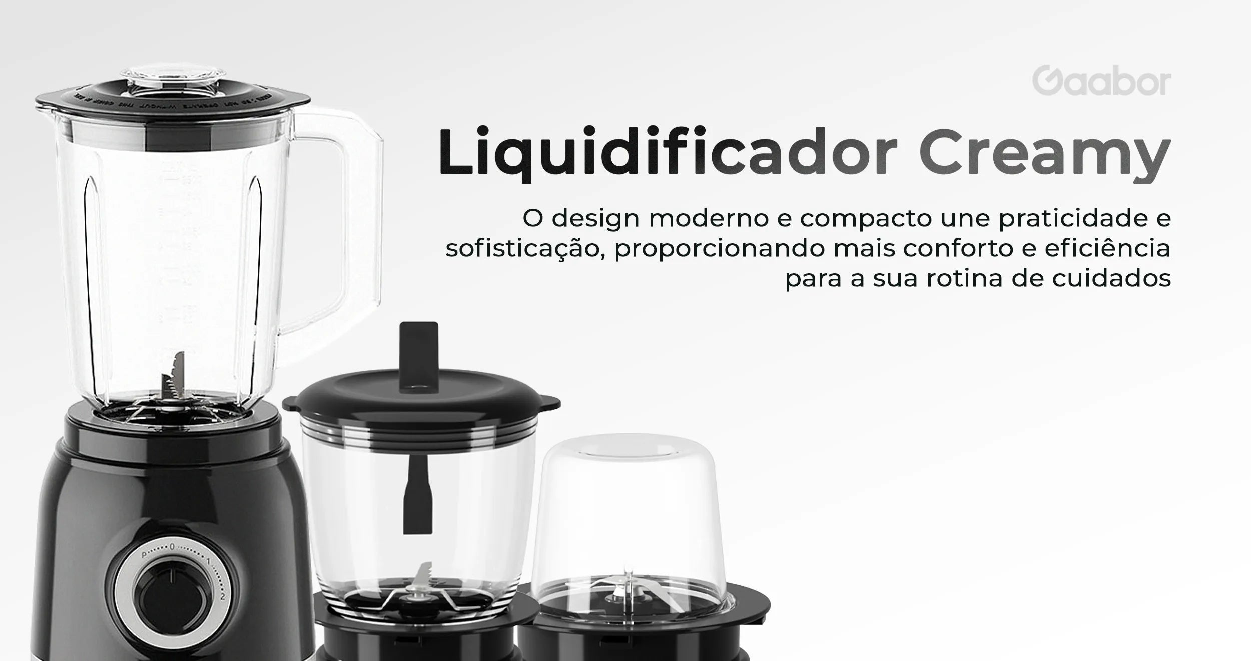 Gaabor JM-16M02A Black Blender 3 Cups, 3L, 900W