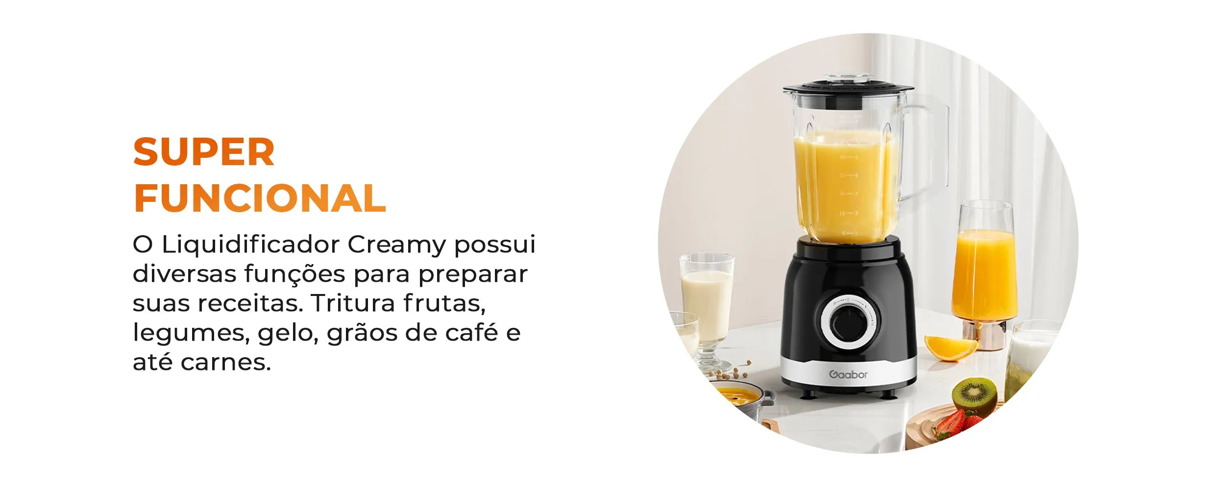 Gaabor JM-16M02A Black Blender 3 Cups, 3L, 900W