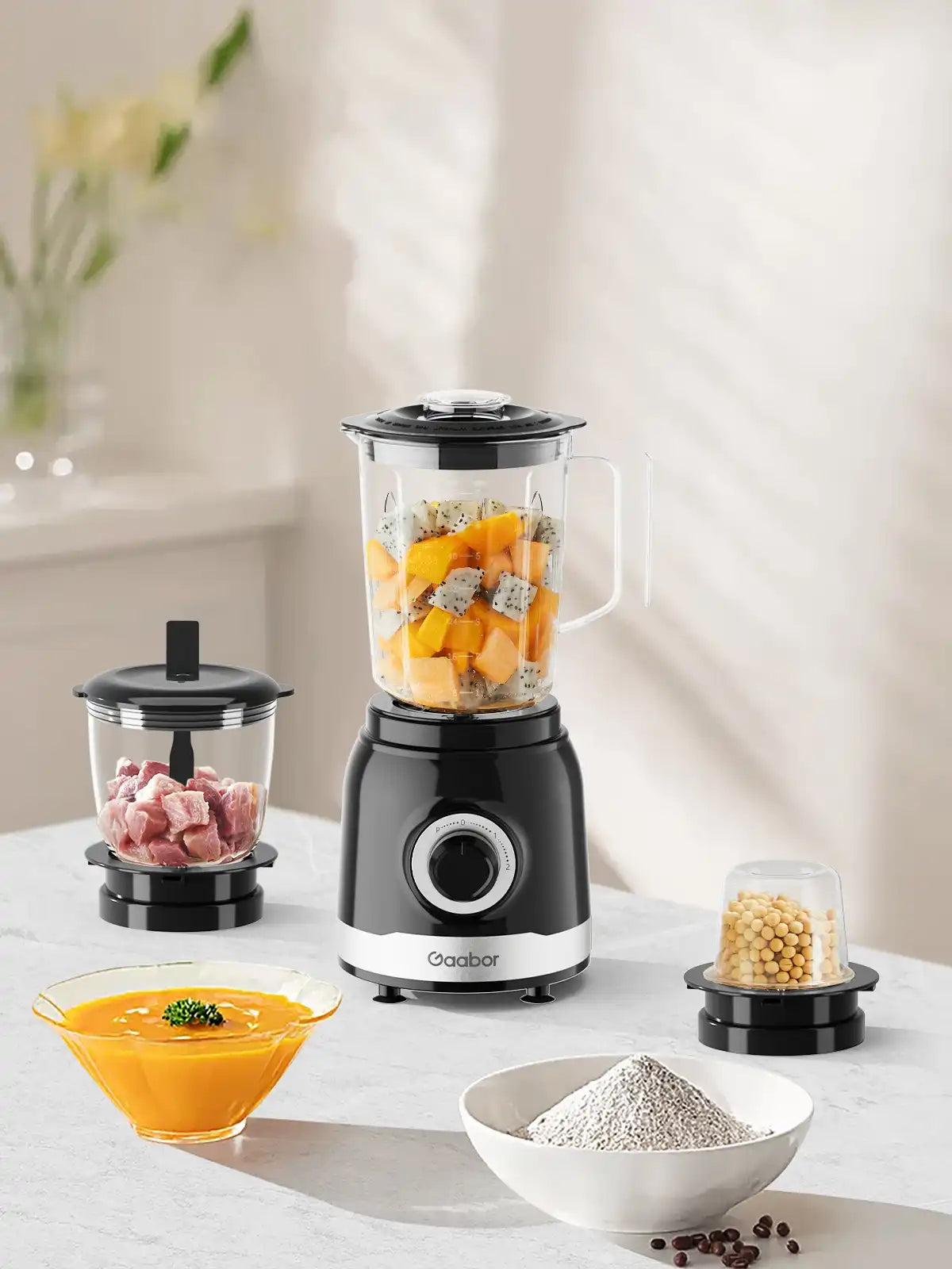 Gaabor Professional Blender and Food Processor with Cups JM-16M02A