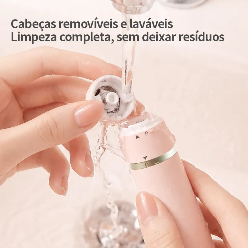Depilador Elétrico Portátil Rosa Gaabor para Mulheres ER-T02A