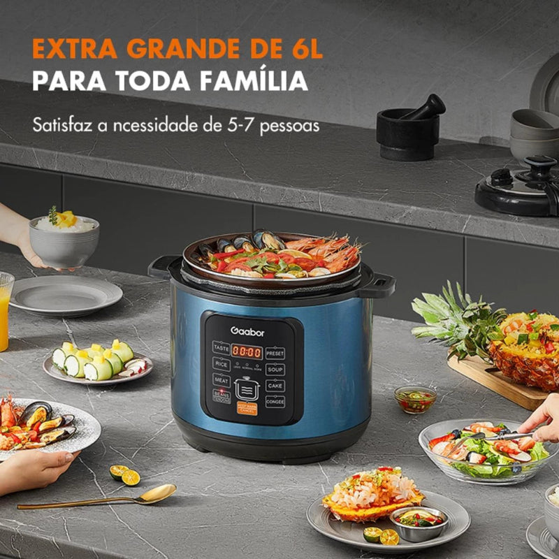 Gaabor Multifunctional 6L Electric Pressure Cooker 1000W 8 Functions RC-S60E01A