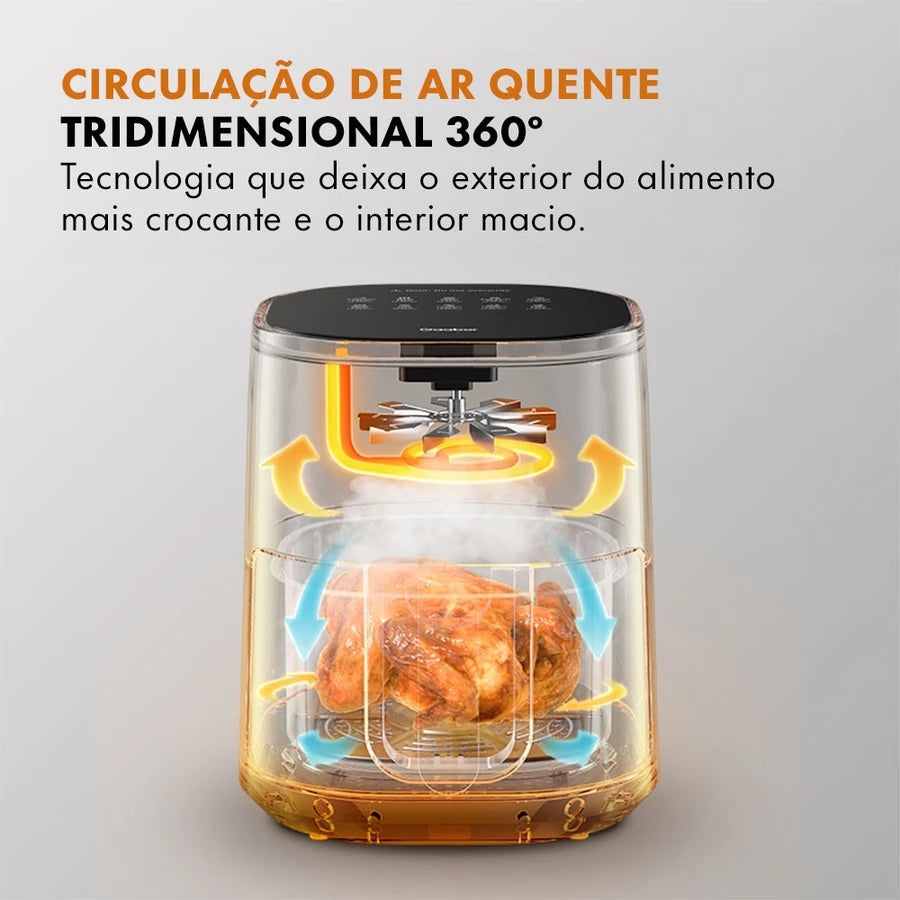 Gaabor Fritadeira Air Fryer Grande Capacidade 5,5L Regulação de Temperatura Constante Timer AF65M01A
