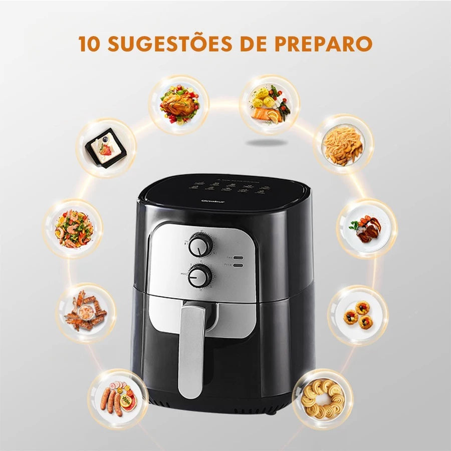 Gaabor Fritadeira Air Fryer Grande Capacidade 5,5L Regulação de Temperatura Constante Timer AF65M01A
