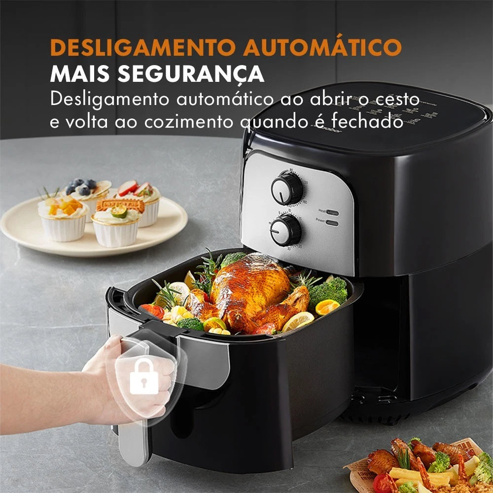 Gaabor Fritadeira Air Fryer Grande Capacidade 5,5L Regulação de Temperatura Constante Timer AF65M01A