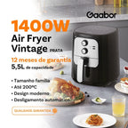 Gaabor Fritadeira Air Fryer Grande Capacidade 5,5L Regulação de Temperatura Constante Timer AF65M01A