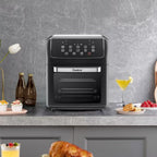 Fritadeira Air Fryer Oven Gaabor 12L Digital Preta 2000W com Janela, Luz Interna e Funções Forno