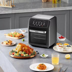 Fritadeira Air Fryer Oven Gaabor 12L Digital Preta 2000W com Janela, Luz Interna e Funções Forno