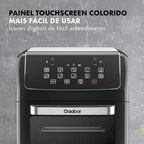 Fritadeira Air Fryer Oven Gaabor 12L Digital Preta 2000W com Janela, Luz Interna e Funções Forno