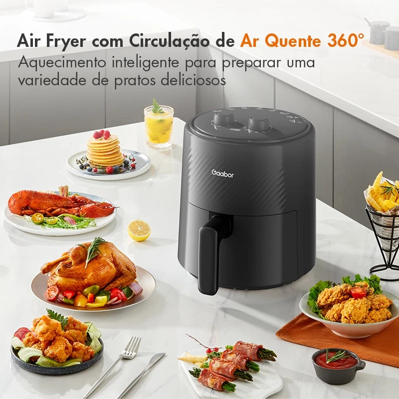 Fritadeira Elétrica Gaabor 4L 1300W com Circulação de Ar 360°, Cozimento Uniforme, Timer, Temperatura e Desligamento Automático AF-40M02A