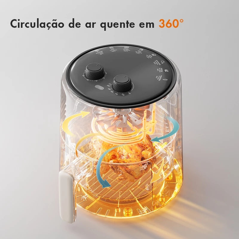 Fritadeira Elétrica Gaabor 4L 1300W com Circulação de Ar 360°, Cozimento Uniforme, Timer, Temperatura e Desligamento Automático AF-40M02A