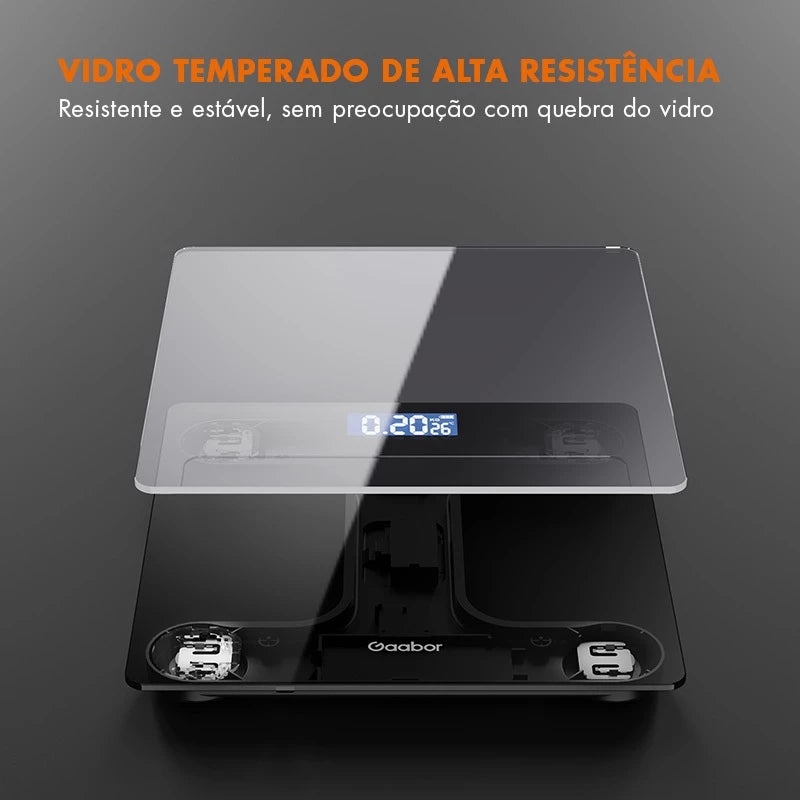 Gaabor Balanca Digital LED Grande Tela HD Ate 180kg Verde GWS-M03A