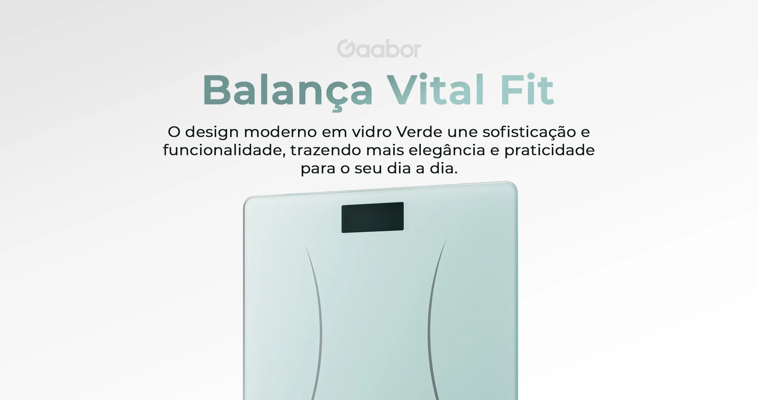 Gaabor Balanca Digital LED Grande Tela HD Ate 180kg Verde GWS-M03A