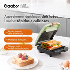 Gaabor Sanduicheira Automática Dupla Face Teflon 2 Min Pronta Entrega Bivolt EH-M02A