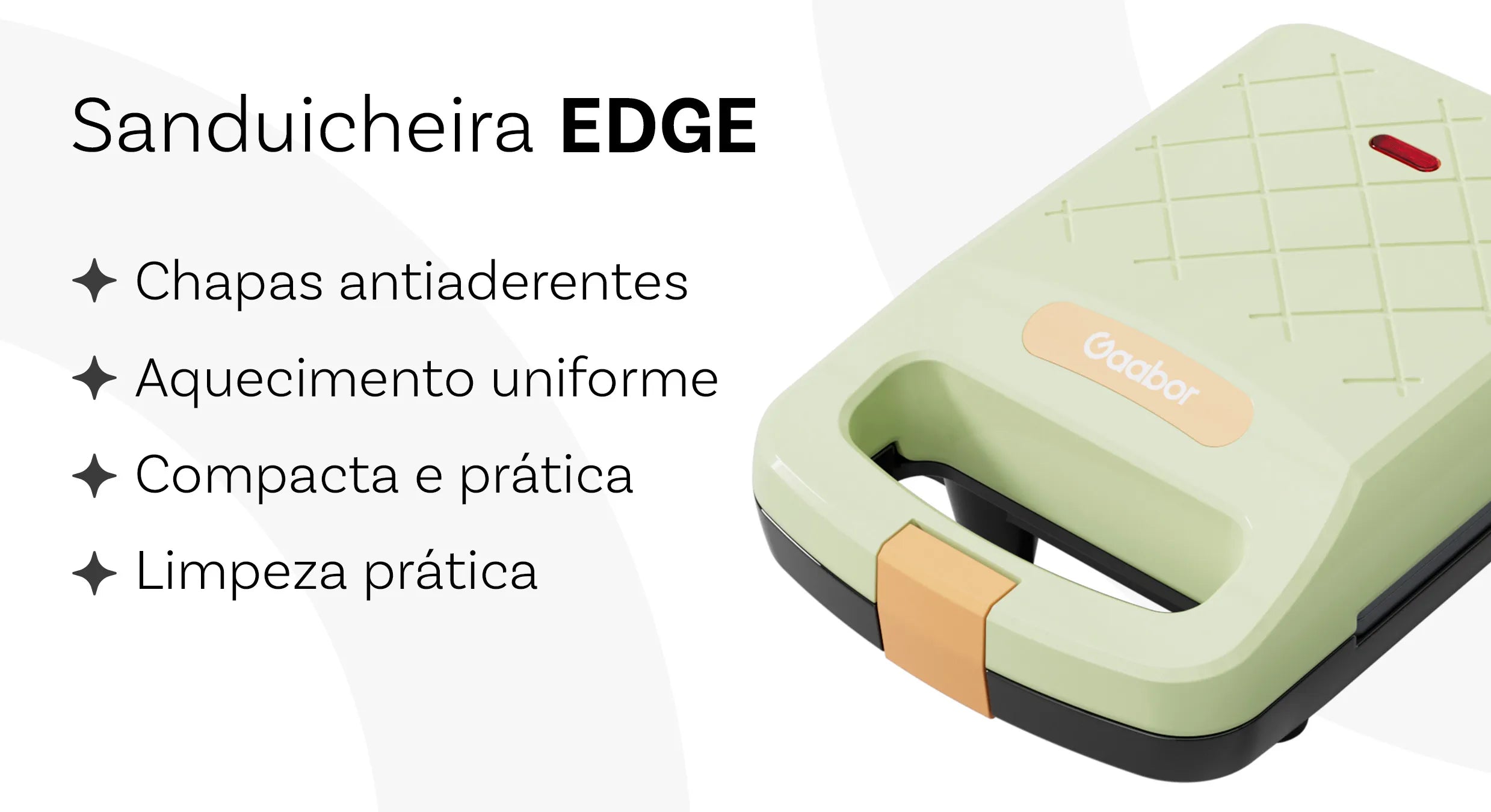 Gaabor Sanduicheira Automática Dupla Face Teflon 2 Min Pronta Entrega Bivolt EH-M02A