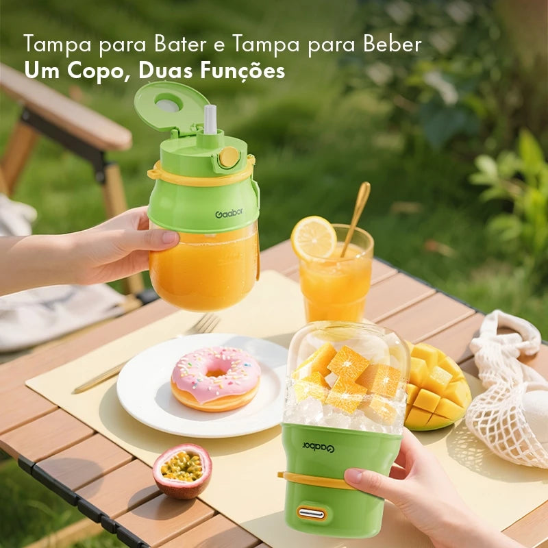 Liquidificador portátil Gaabor 1000ml 720ml 26 lâminas 17200 RPM Tipo C 1500mAh Copo misturador JM-M01A