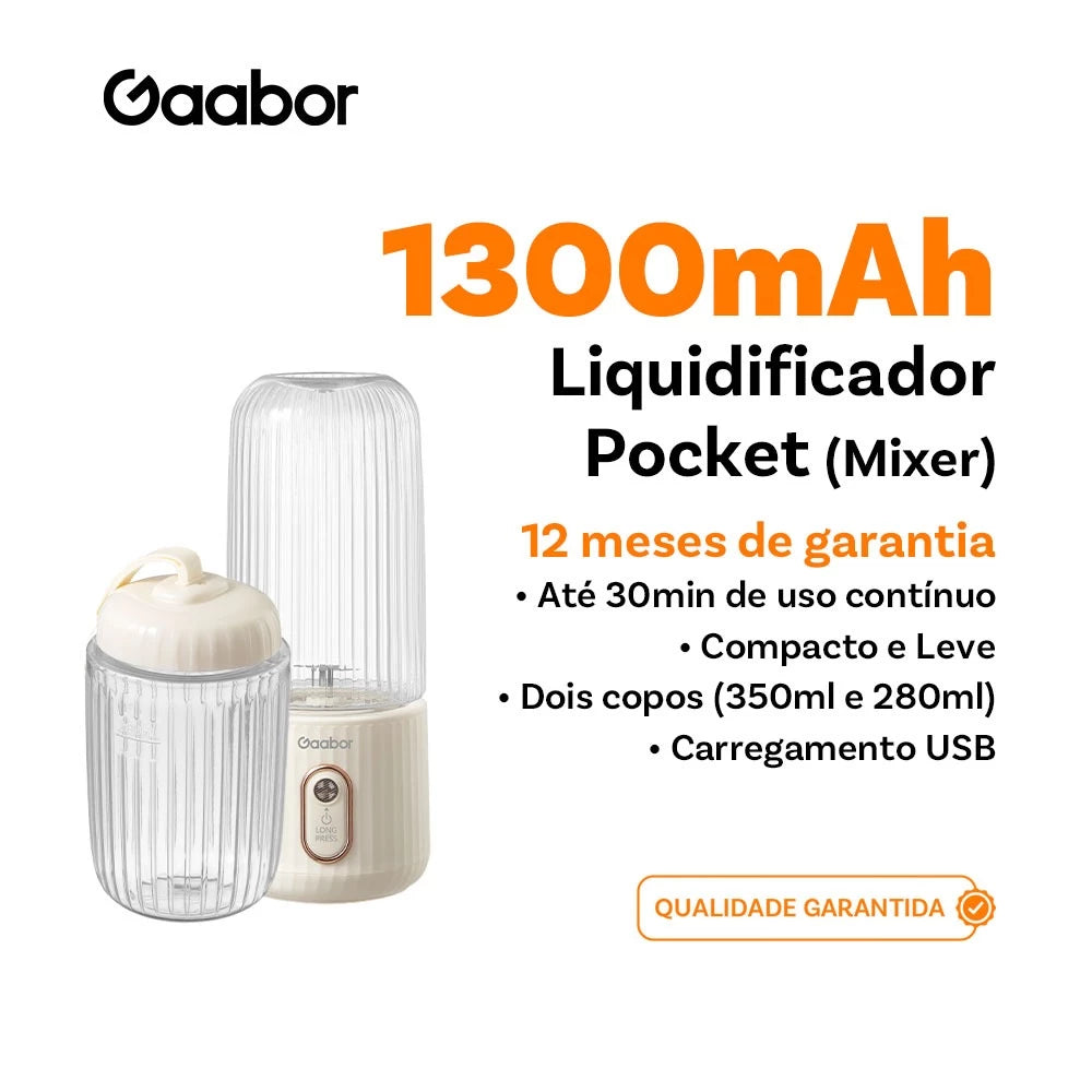 Kit Panela de Arroz Gaabor Marinus RC50M + Liquidificador Pocket Mixer