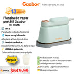 Plancha de vapor portátil Gaabor Fast Steam con guantes HM-M01AS