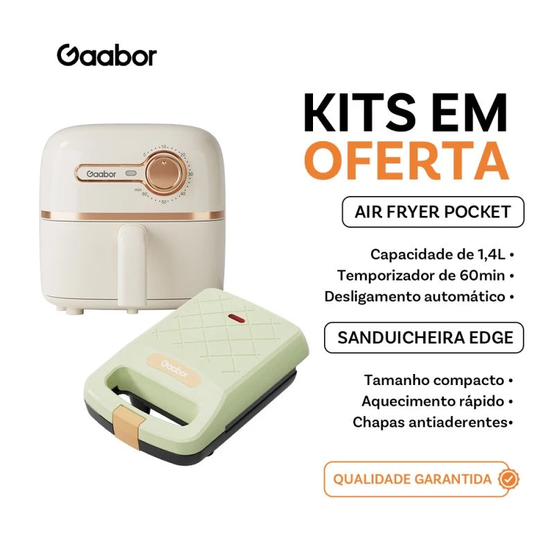 Gaabor Sandwich Maker EDGE and  Air Fryer Pocket Kit