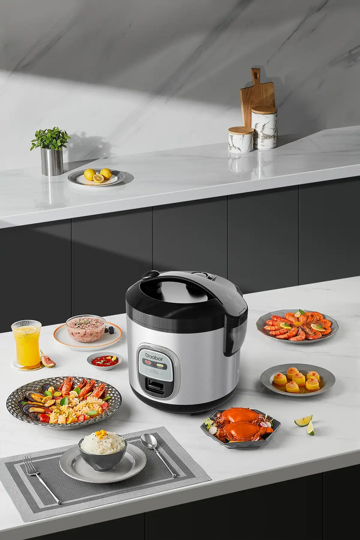 Gaabor Stainless Steel Rice Cooker 2L RC-20M01A