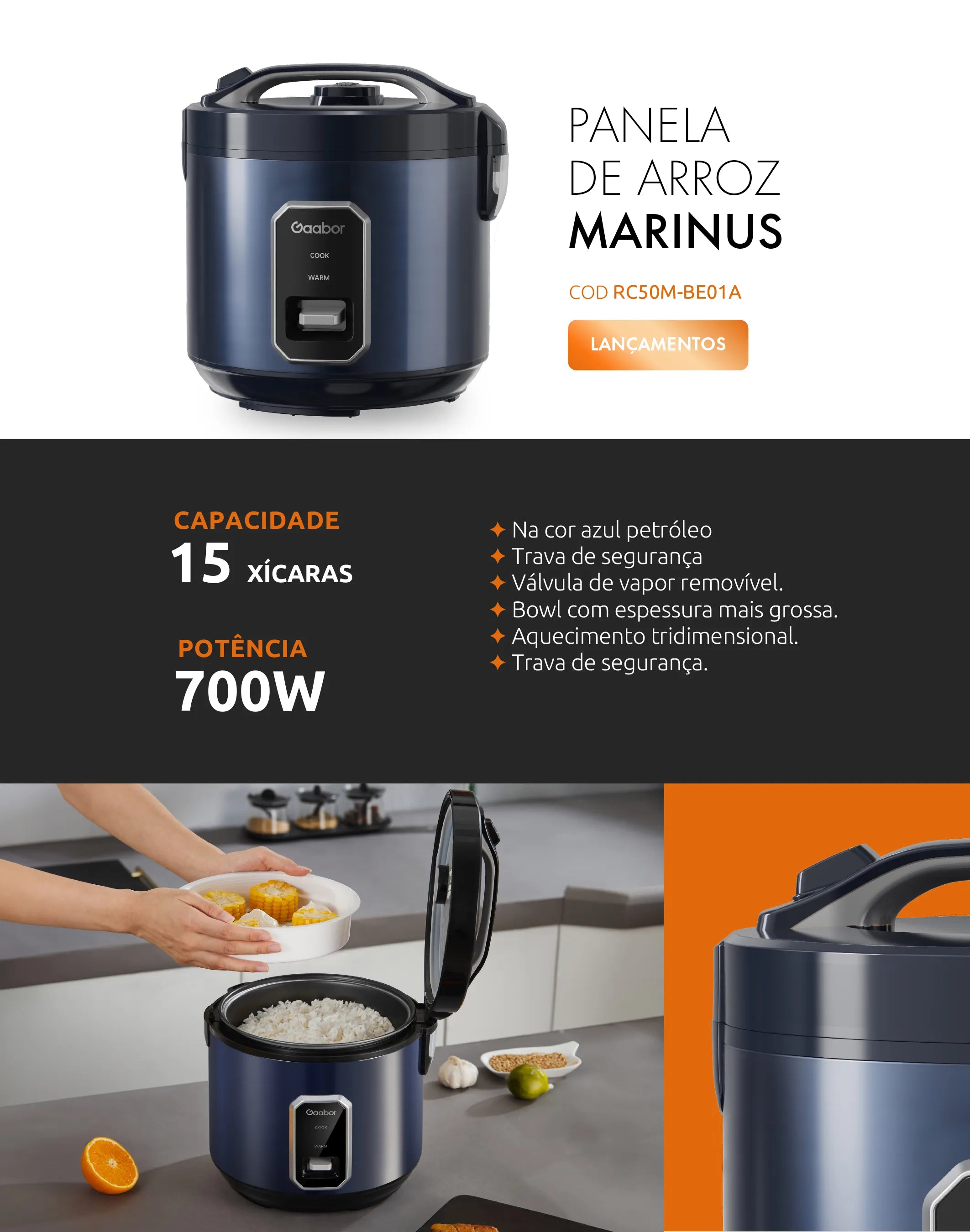 Gaabor Blue Rice Cooker 5L RC-50M01A