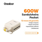 Gaabor Double-Sided Pocket Sandwich Maker, Portable Non-stick Removable Baking Pan SM60M-WH01A