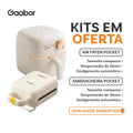 Venda em conjunto Gaabor Air Fryer 1,4L AF20M +Sanduicheira SM60M Assadeira Removível Antiaderente Fácil de Limpar