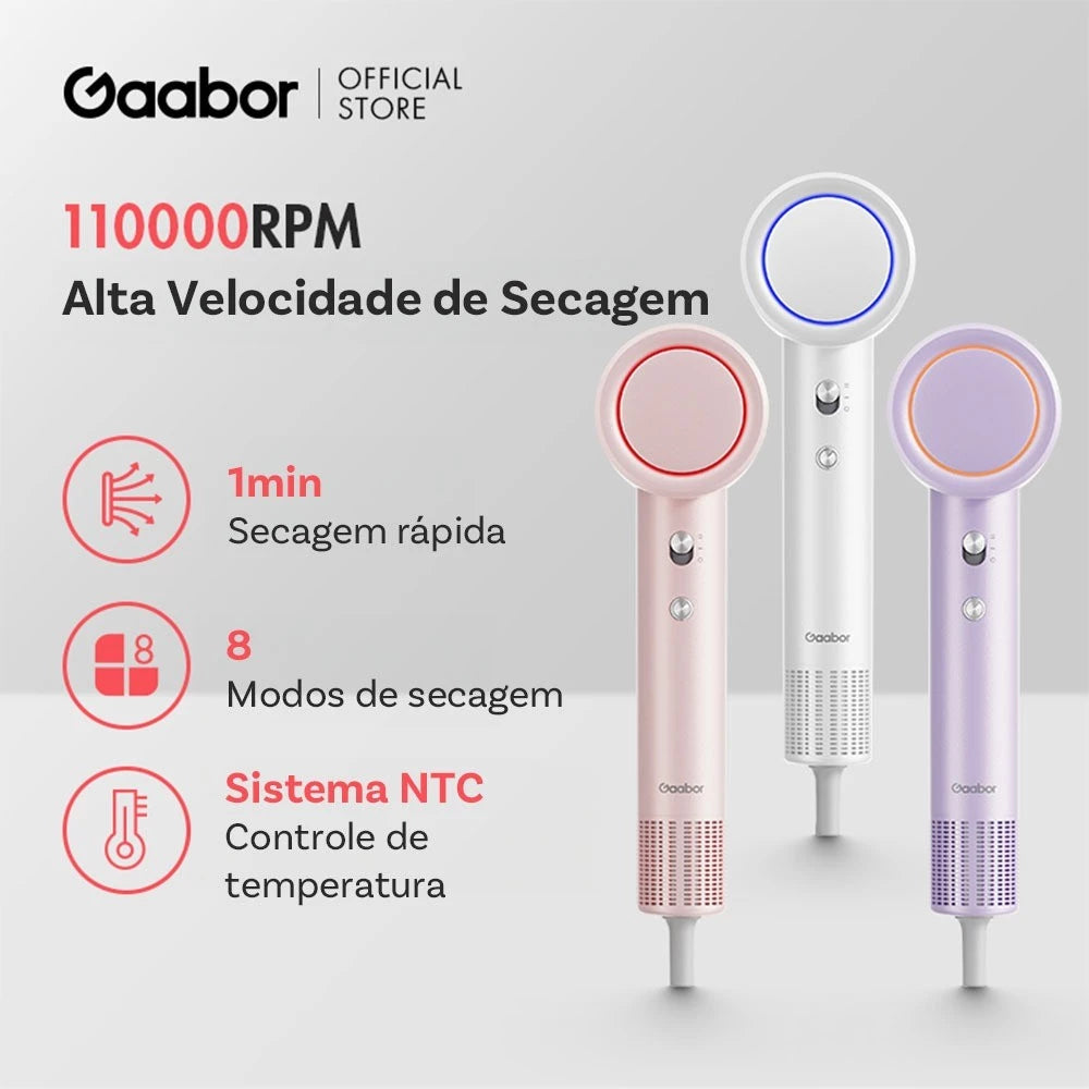 Secador de Cabelo Profissional Gaabor Radiance Pink HD-M02B