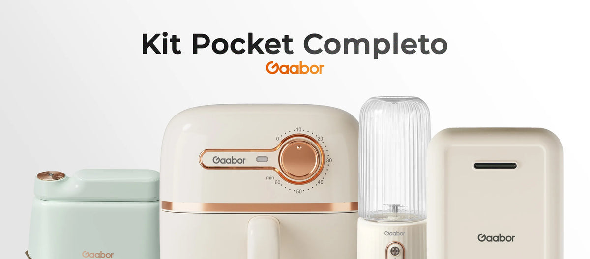 Kit Pocket Completo: Air Fryer Pocket + Sanduicheira Pocket + Copo Mixer + Ferro